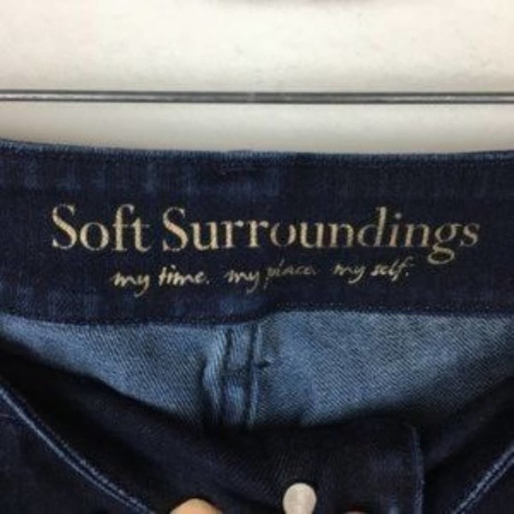 Soft Surroundings Pull on Denim Skinny Jean Large - Picture 3 of 8